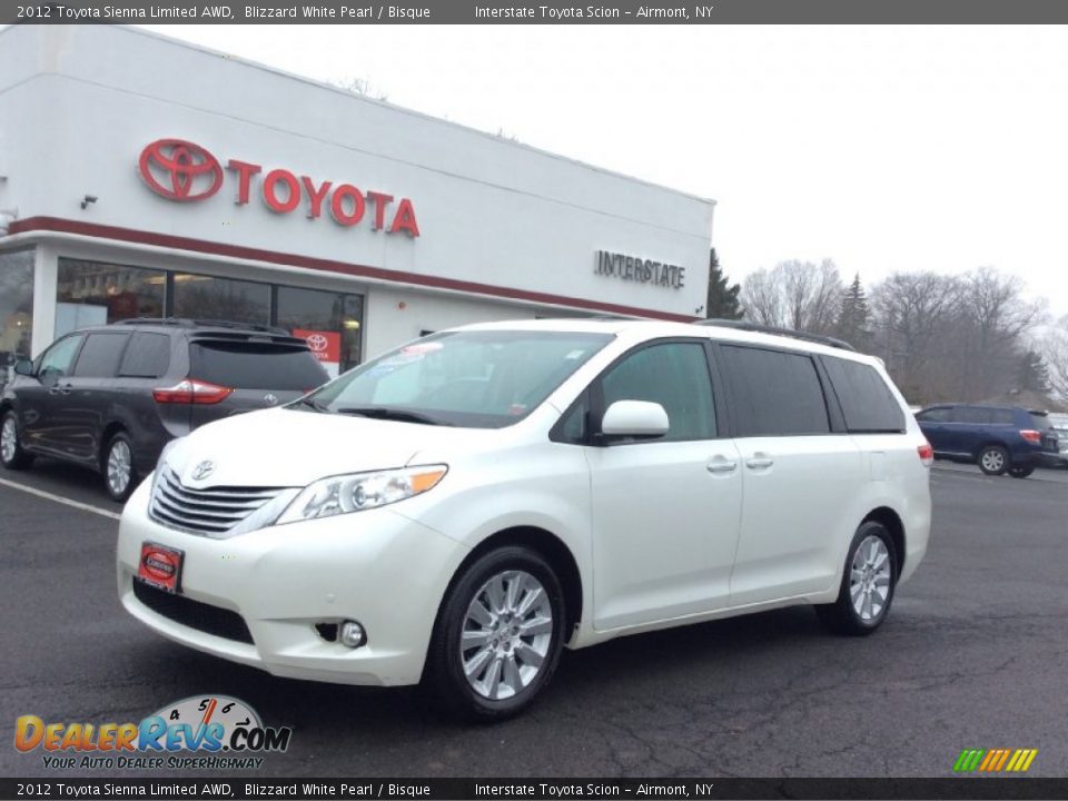 2012 Toyota Sienna Limited AWD Blizzard White Pearl / Bisque Photo #1