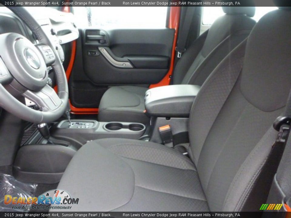 2015 Jeep Wrangler Sport 4x4 Sunset Orange Pearl / Black Photo #12