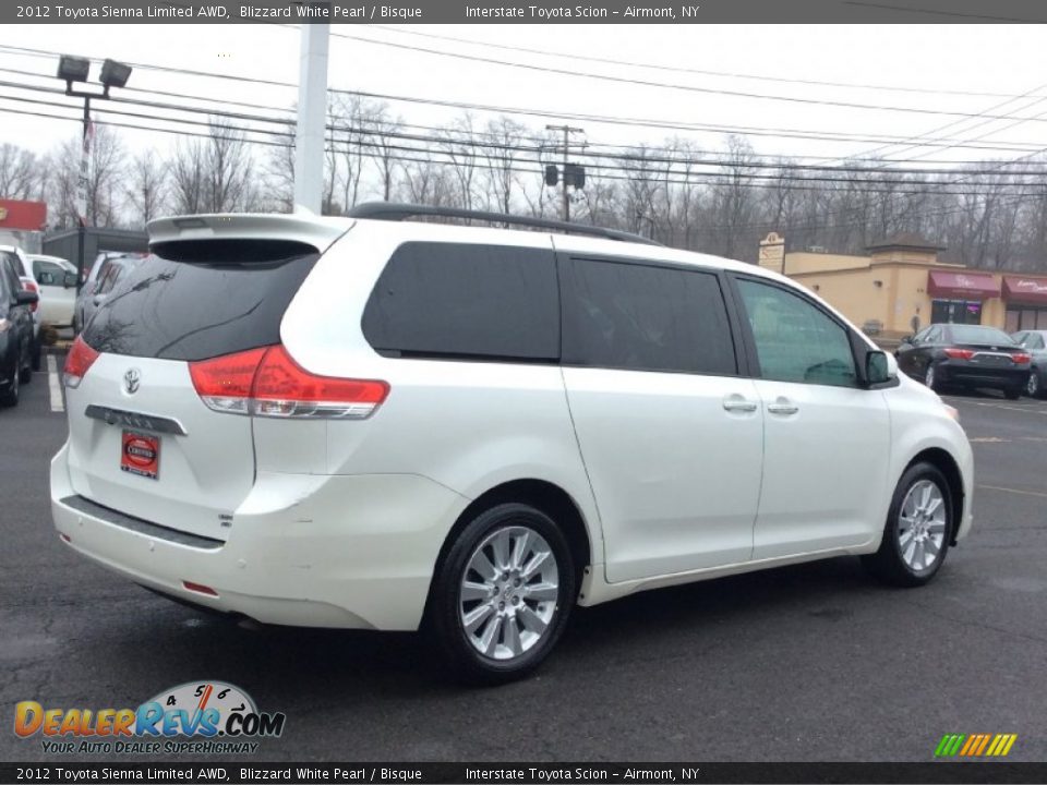 2012 Toyota Sienna Limited AWD Blizzard White Pearl / Bisque Photo #4
