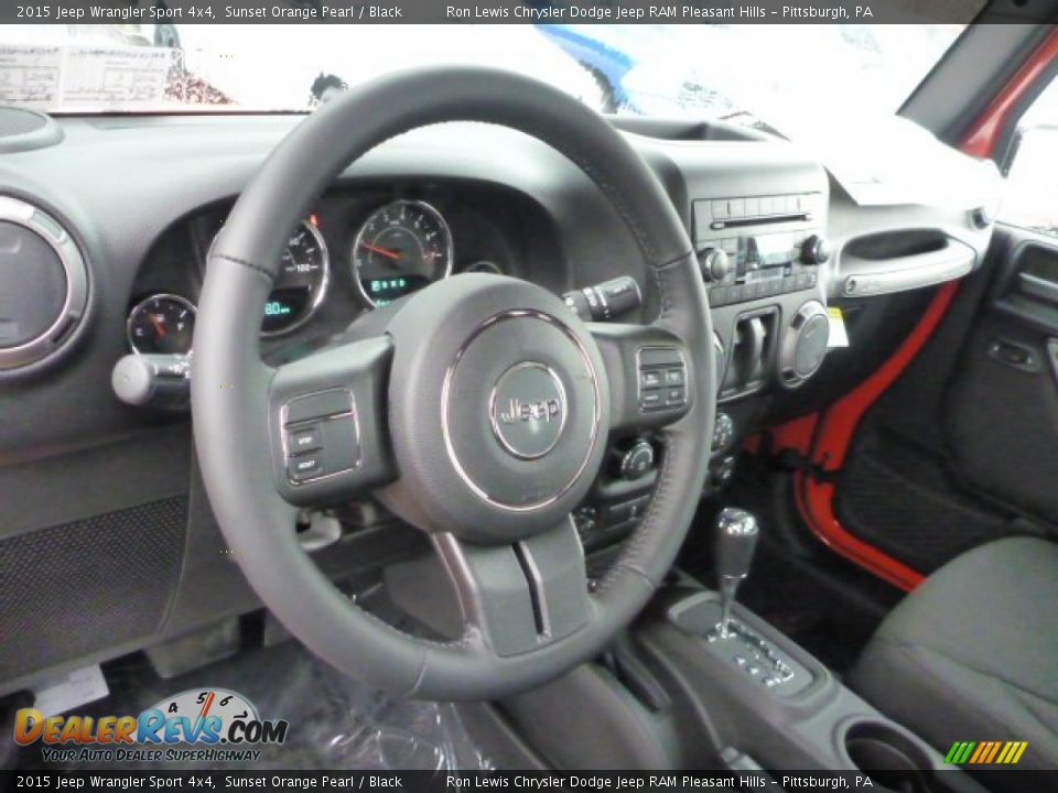 2015 Jeep Wrangler Sport 4x4 Sunset Orange Pearl / Black Photo #14