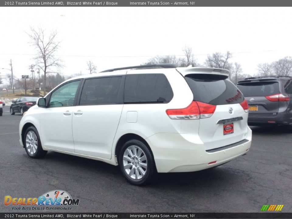 2012 Toyota Sienna Limited AWD Blizzard White Pearl / Bisque Photo #6