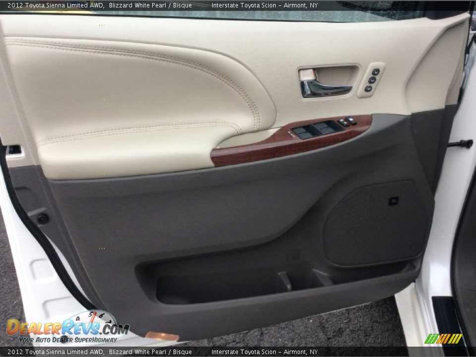 2012 Toyota Sienna Limited AWD Blizzard White Pearl / Bisque Photo #7