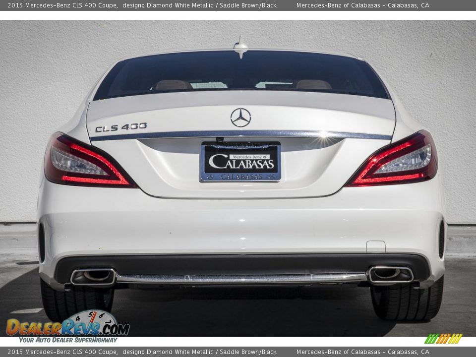 2015 Mercedes-Benz CLS 400 Coupe designo Diamond White Metallic / Saddle Brown/Black Photo #3