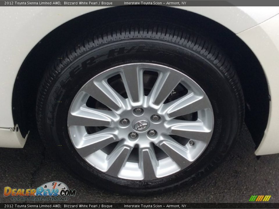 2012 Toyota Sienna Limited AWD Blizzard White Pearl / Bisque Photo #22