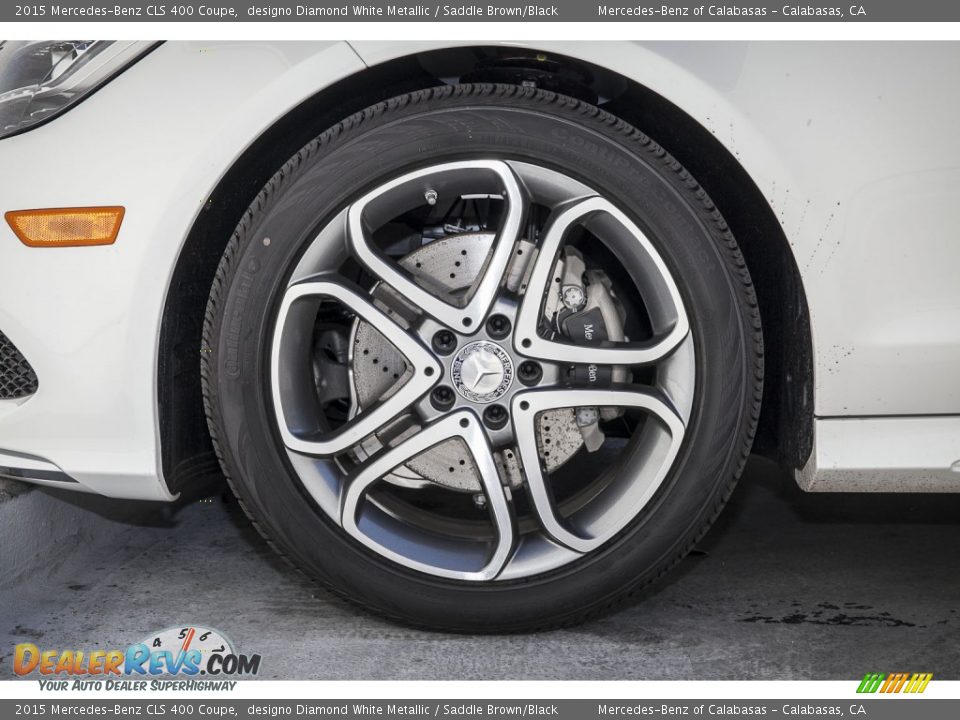 2015 Mercedes-Benz CLS 400 Coupe designo Diamond White Metallic / Saddle Brown/Black Photo #10