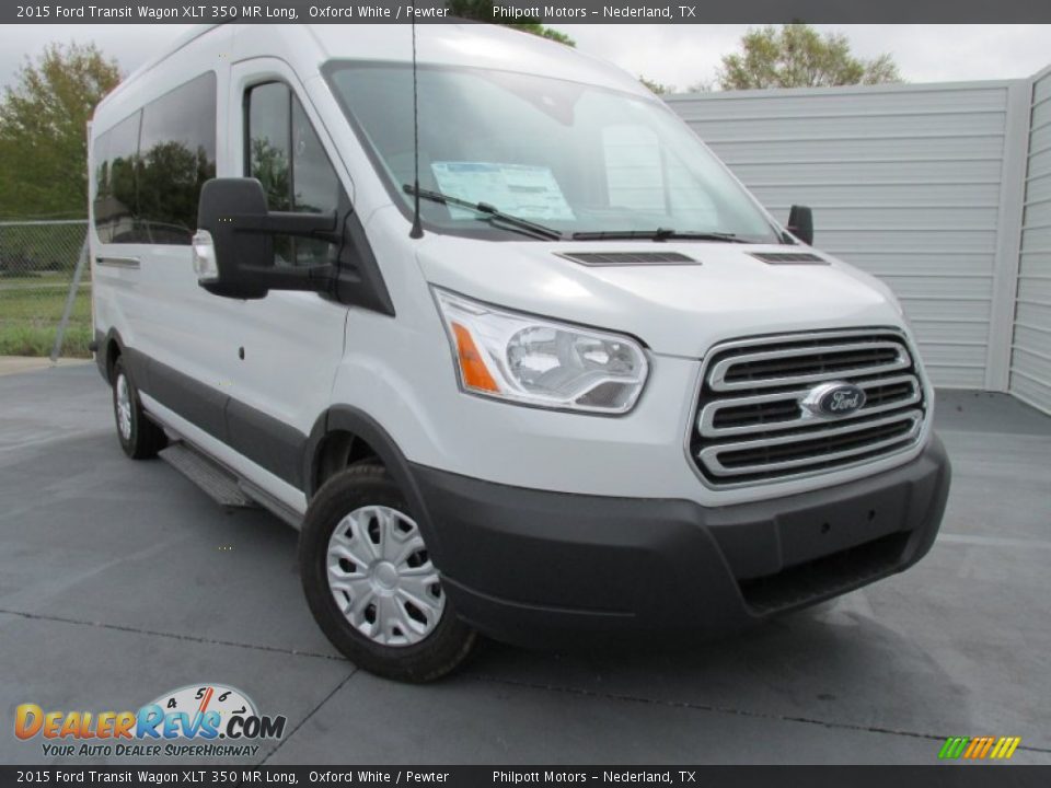 Front 3/4 View of 2015 Ford Transit Wagon XLT 350 MR Long Photo #1