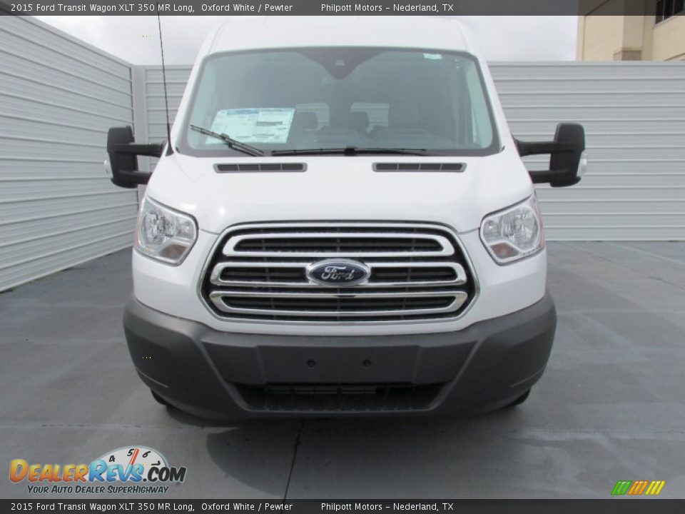 2015 Ford Transit Wagon XLT 350 MR Long Oxford White / Pewter Photo #8
