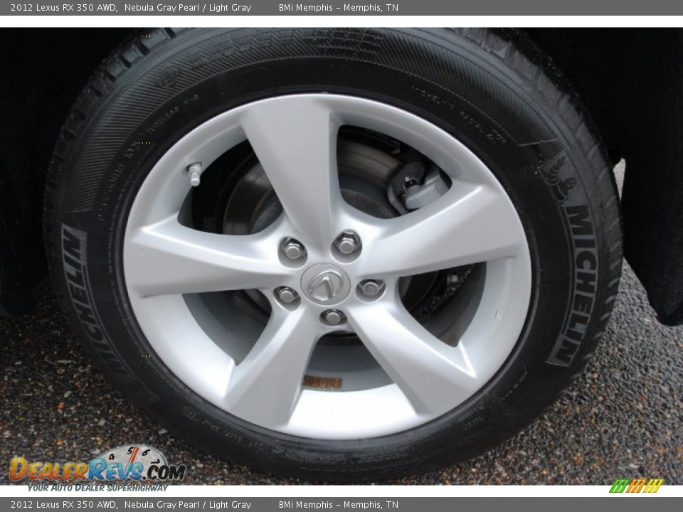 2012 Lexus RX 350 AWD Nebula Gray Pearl / Light Gray Photo #34