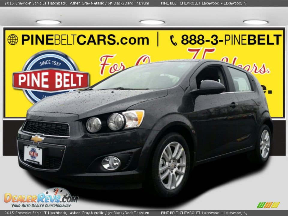2015 Chevrolet Sonic LT Hatchback Ashen Gray Metallic / Jet Black/Dark Titanium Photo #1