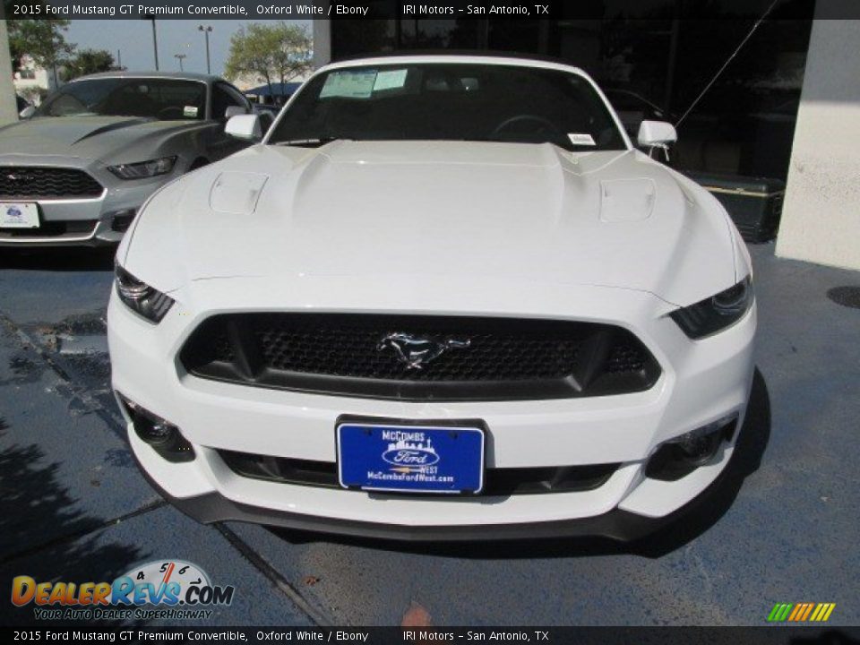 2015 Ford Mustang GT Premium Convertible Oxford White / Ebony Photo #4