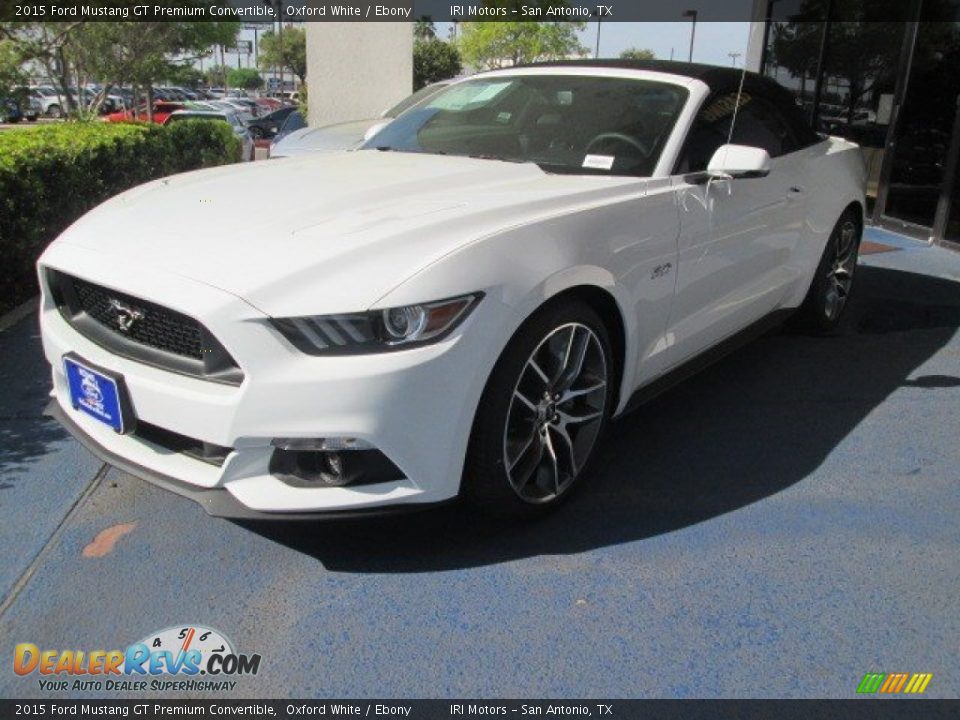 2015 Ford Mustang GT Premium Convertible Oxford White / Ebony Photo #5