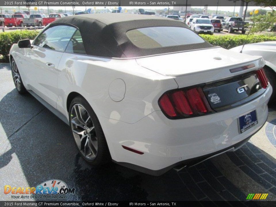 2015 Ford Mustang GT Premium Convertible Oxford White / Ebony Photo #6