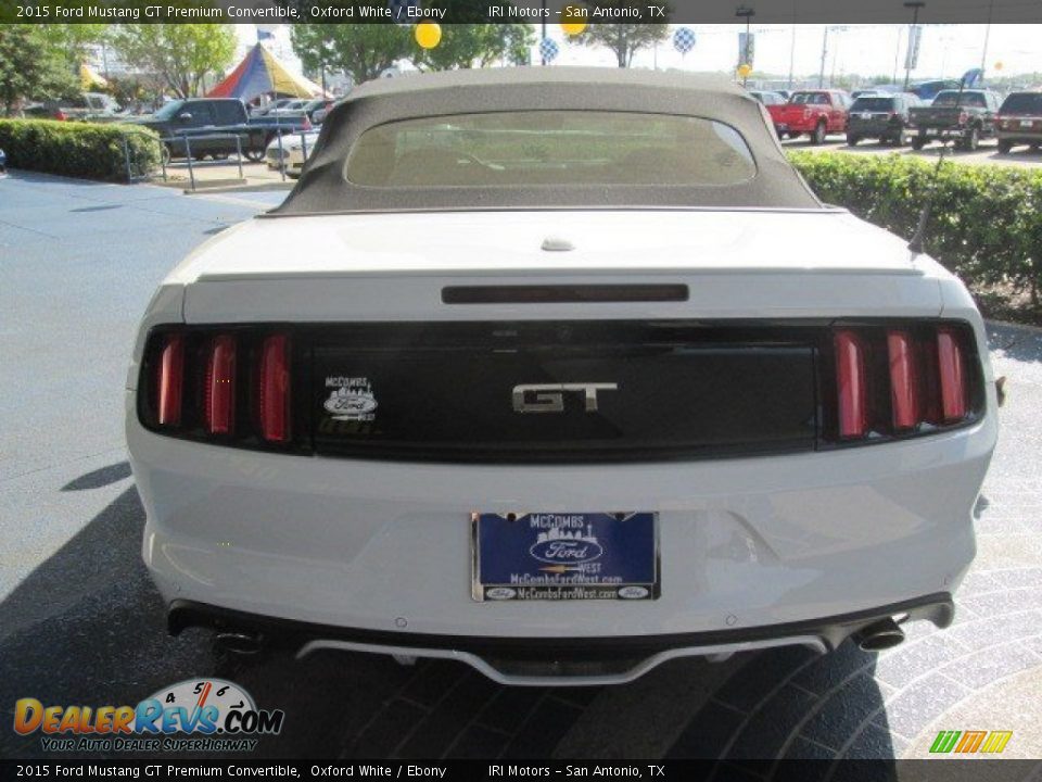 2015 Ford Mustang GT Premium Convertible Oxford White / Ebony Photo #7