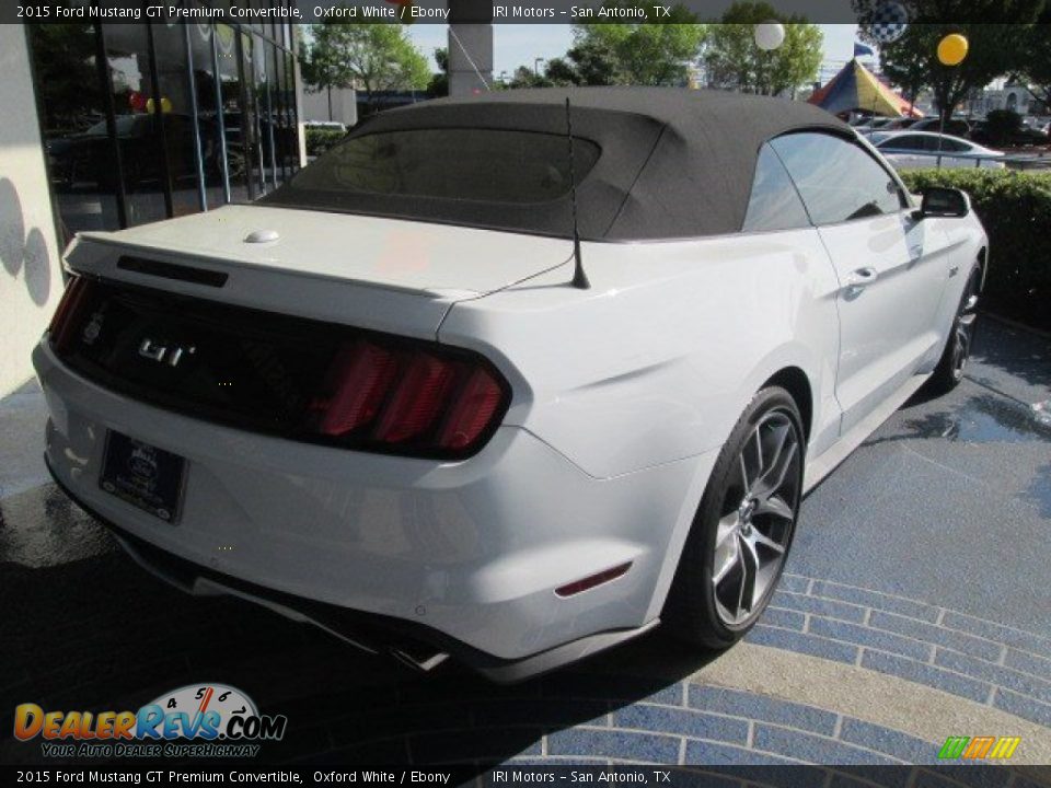 2015 Ford Mustang GT Premium Convertible Oxford White / Ebony Photo #8