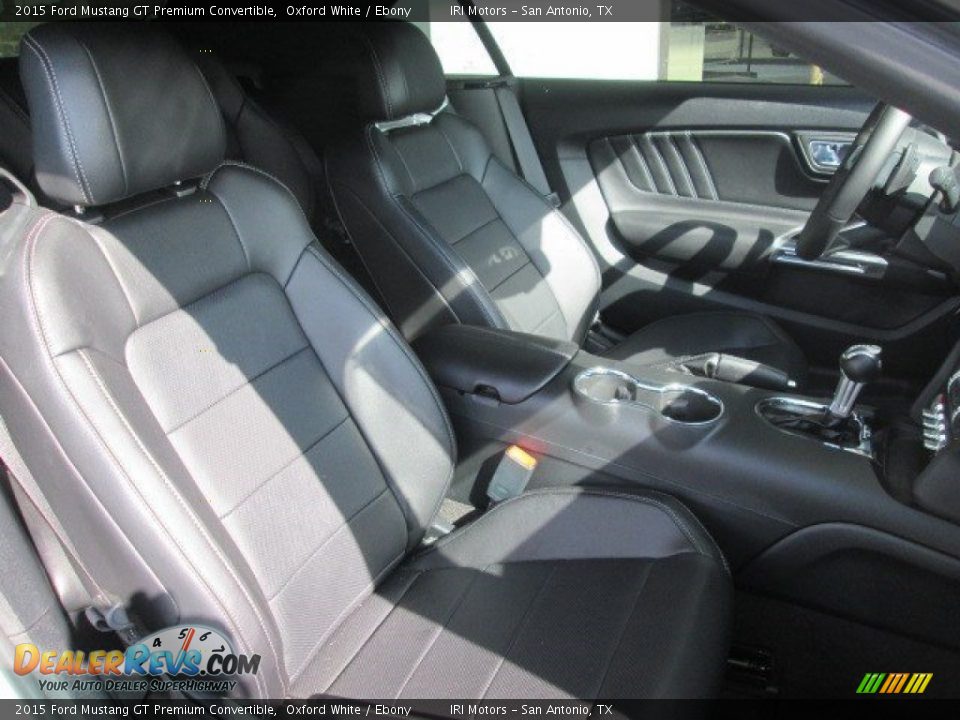 Front Seat of 2015 Ford Mustang GT Premium Convertible Photo #10