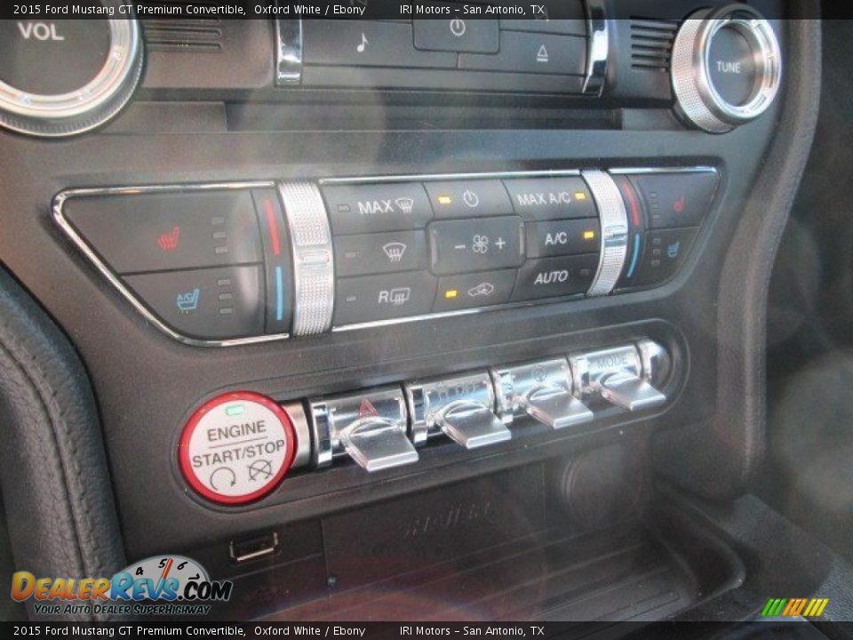 Controls of 2015 Ford Mustang GT Premium Convertible Photo #20