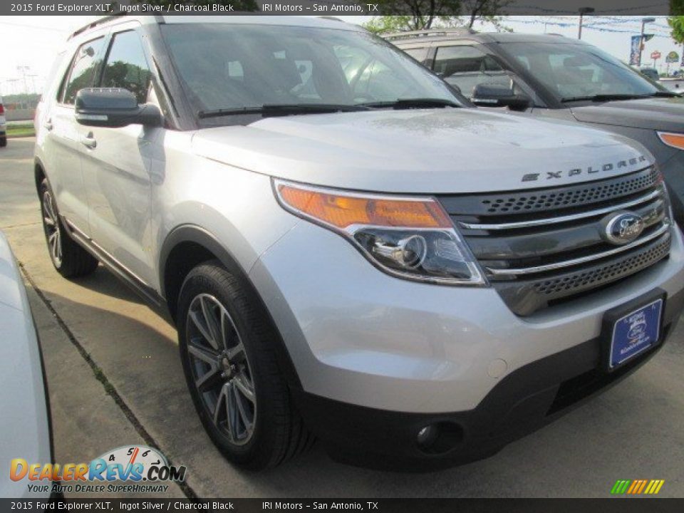 2015 Ford Explorer XLT Ingot Silver / Charcoal Black Photo #1