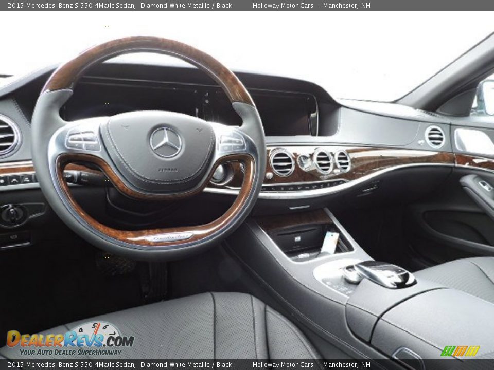 2015 Mercedes-Benz S 550 4Matic Sedan Diamond White Metallic / Black Photo #8