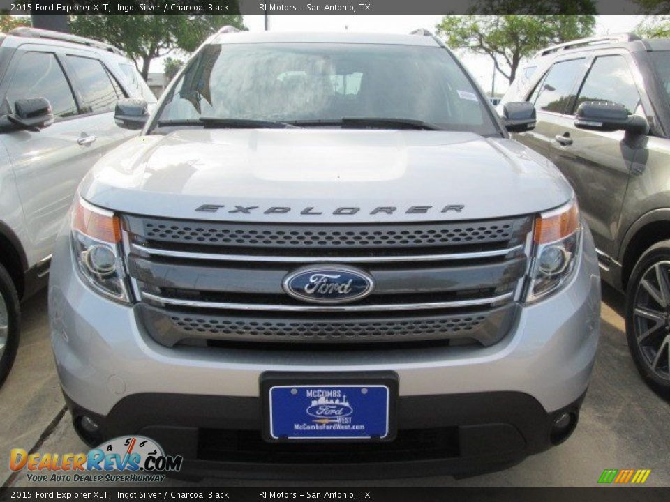 2015 Ford Explorer XLT Ingot Silver / Charcoal Black Photo #3