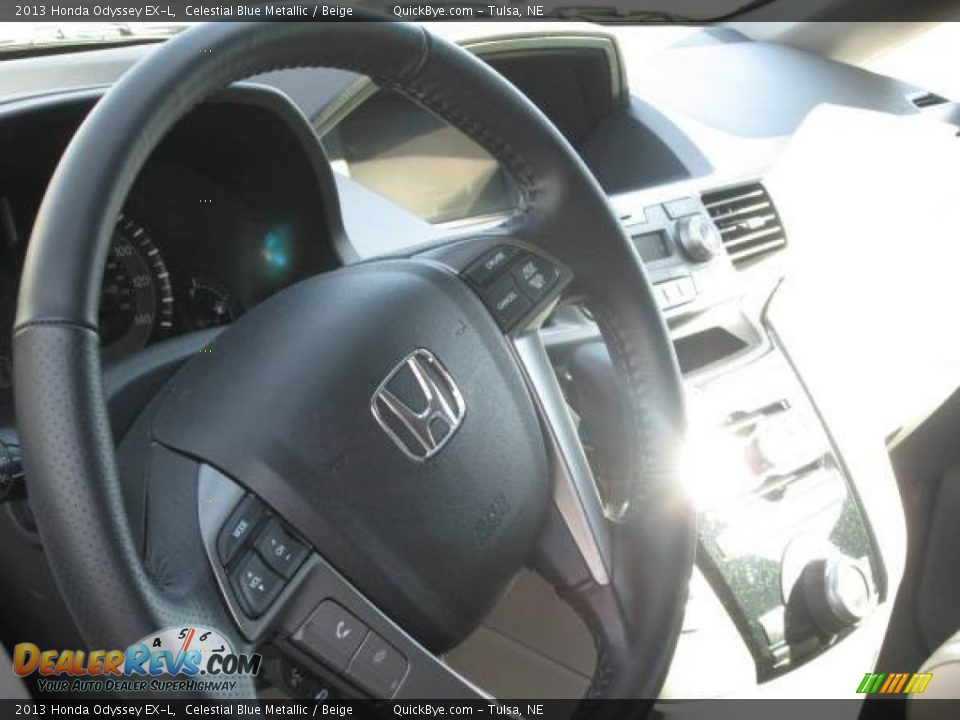 2013 Honda Odyssey EX-L Celestial Blue Metallic / Beige Photo #4