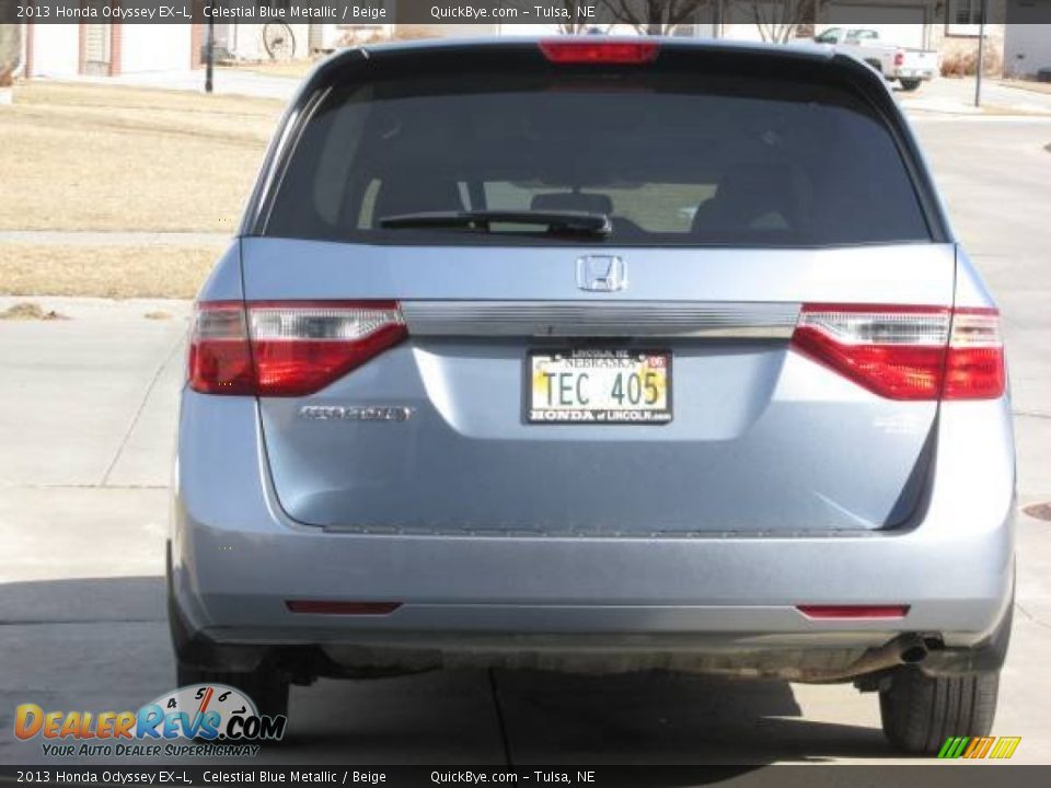 2013 Honda Odyssey EX-L Celestial Blue Metallic / Beige Photo #6