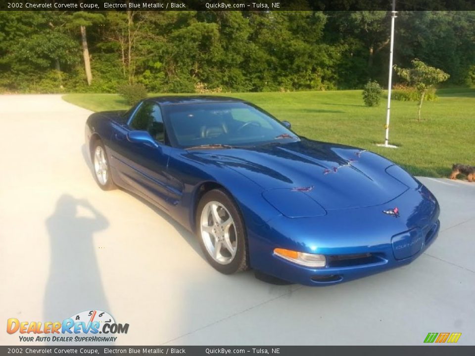 2002 Chevrolet Corvette Coupe Electron Blue Metallic / Black Photo #1
