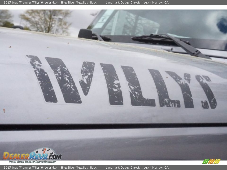 2015 Jeep Wrangler Willys Wheeler 4x4 Billet Silver Metallic / Black Photo #6