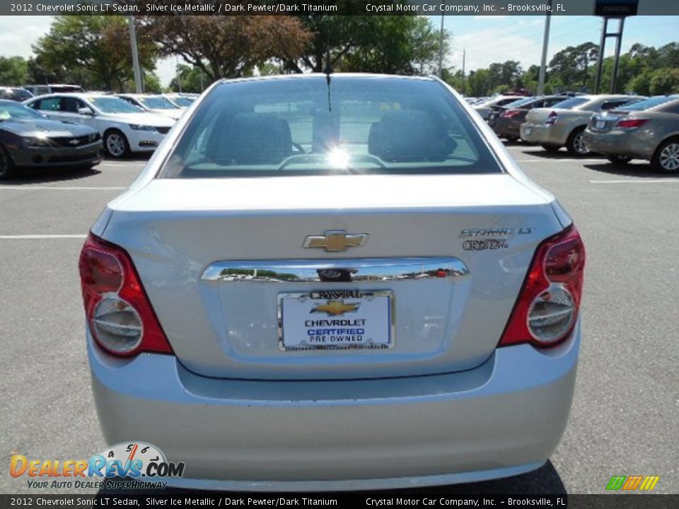 2012 Chevrolet Sonic LT Sedan Silver Ice Metallic / Dark Pewter/Dark Titanium Photo #7