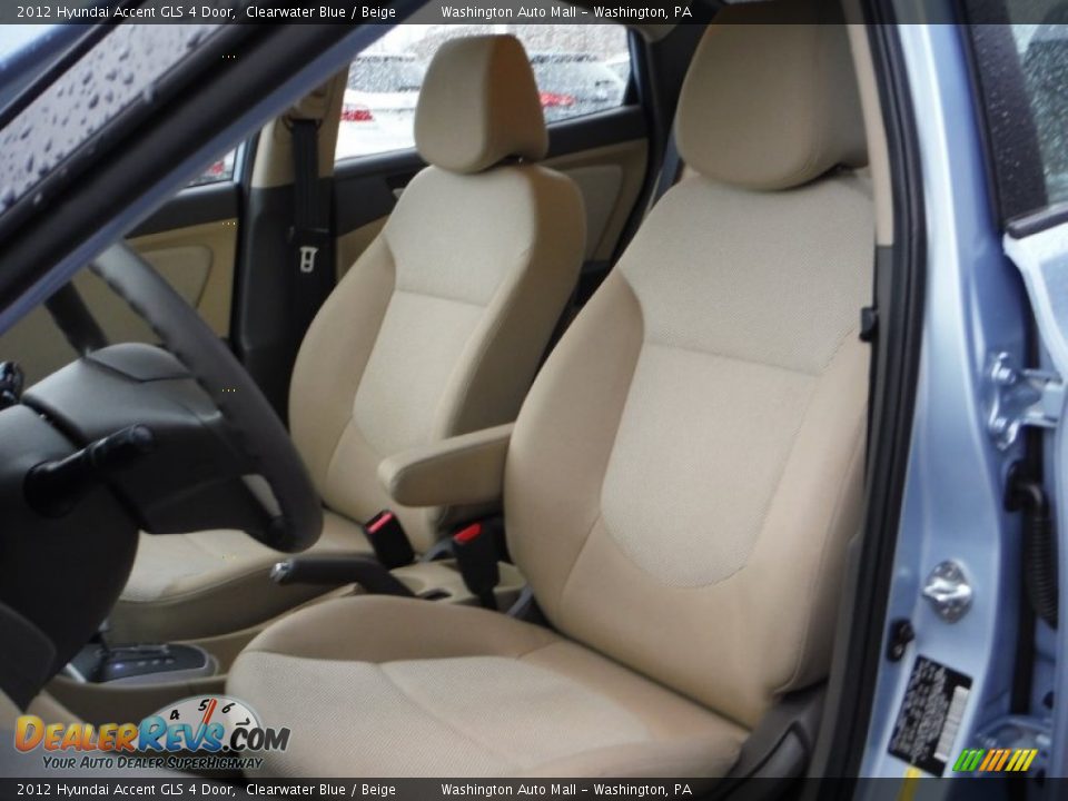 2012 Hyundai Accent GLS 4 Door Clearwater Blue / Beige Photo #12