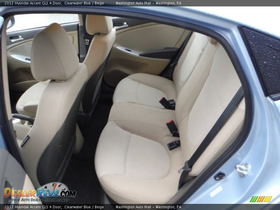 2012 Hyundai Accent GLS 4 Door Clearwater Blue / Beige Photo #17