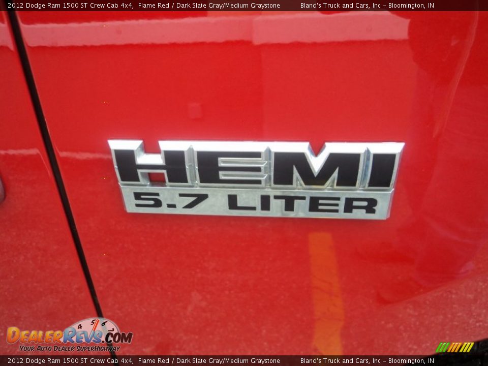 2012 Dodge Ram 1500 ST Crew Cab 4x4 Flame Red / Dark Slate Gray/Medium Graystone Photo #25