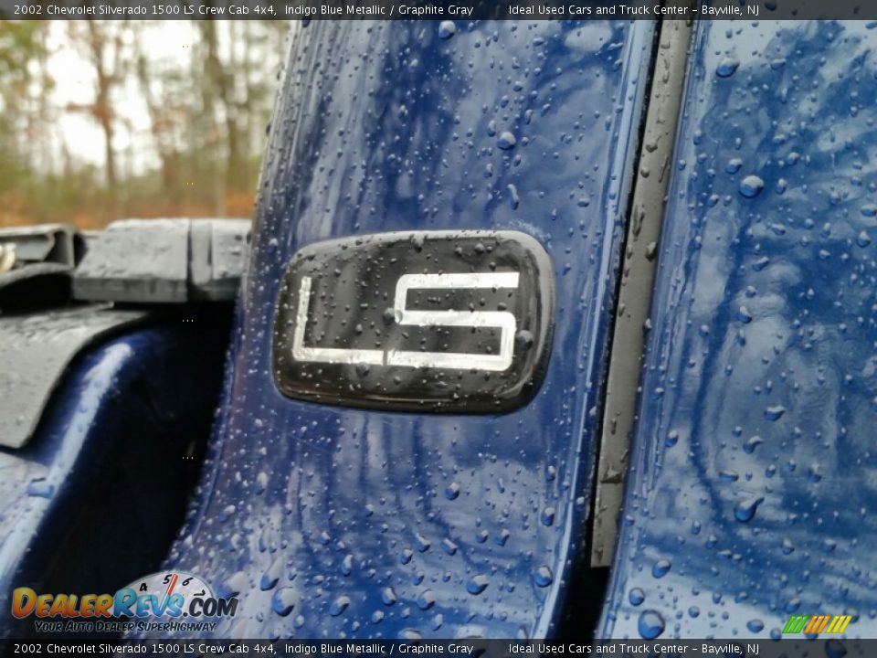 2002 Chevrolet Silverado 1500 LS Crew Cab 4x4 Indigo Blue Metallic / Graphite Gray Photo #12