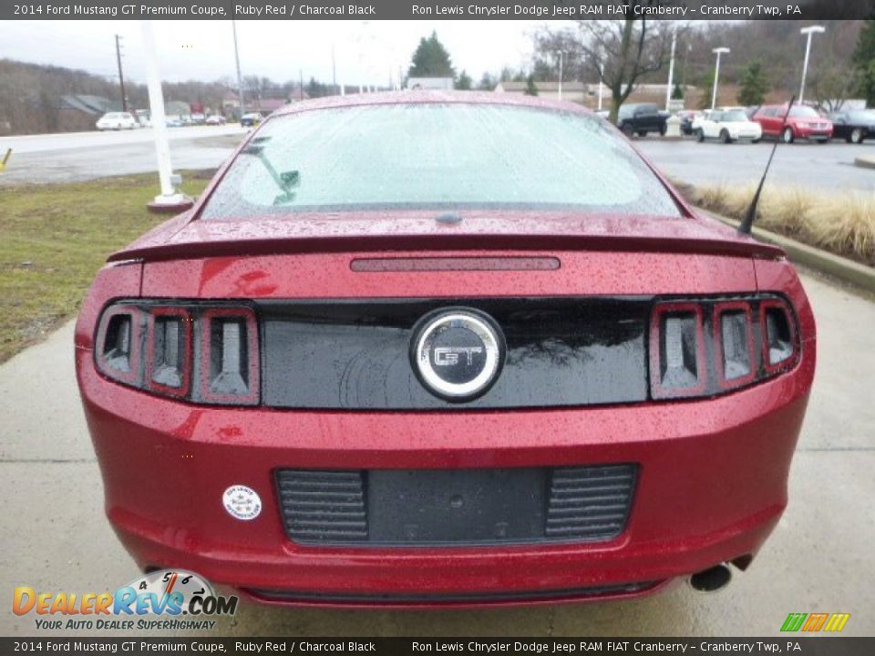 2014 Ford Mustang GT Premium Coupe Ruby Red / Charcoal Black Photo #6