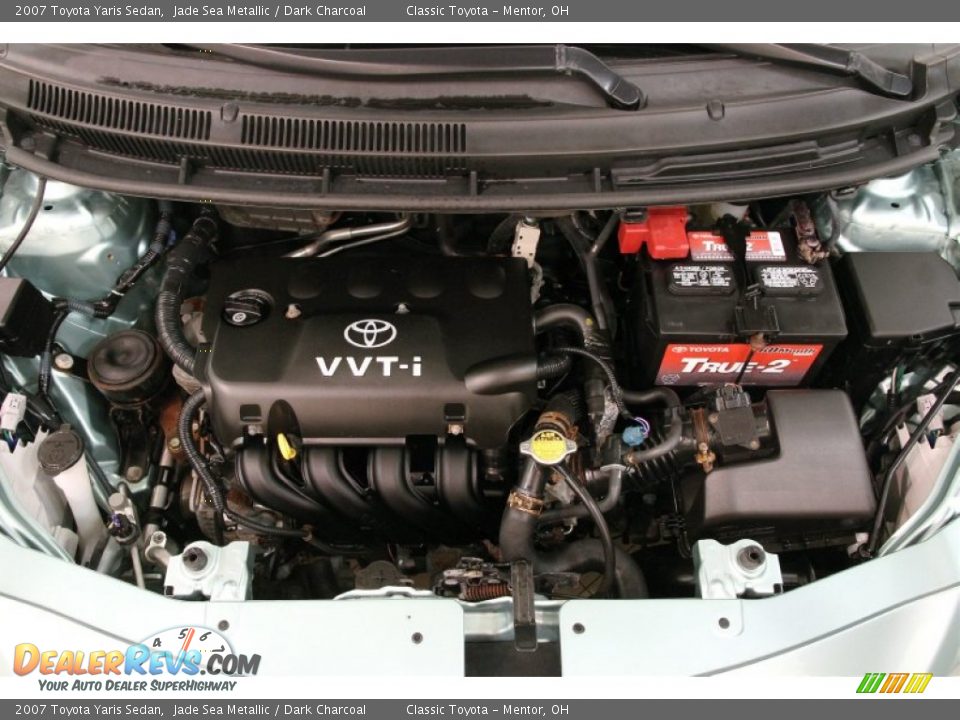 2007 Toyota Yaris Sedan Jade Sea Metallic / Dark Charcoal Photo #15
