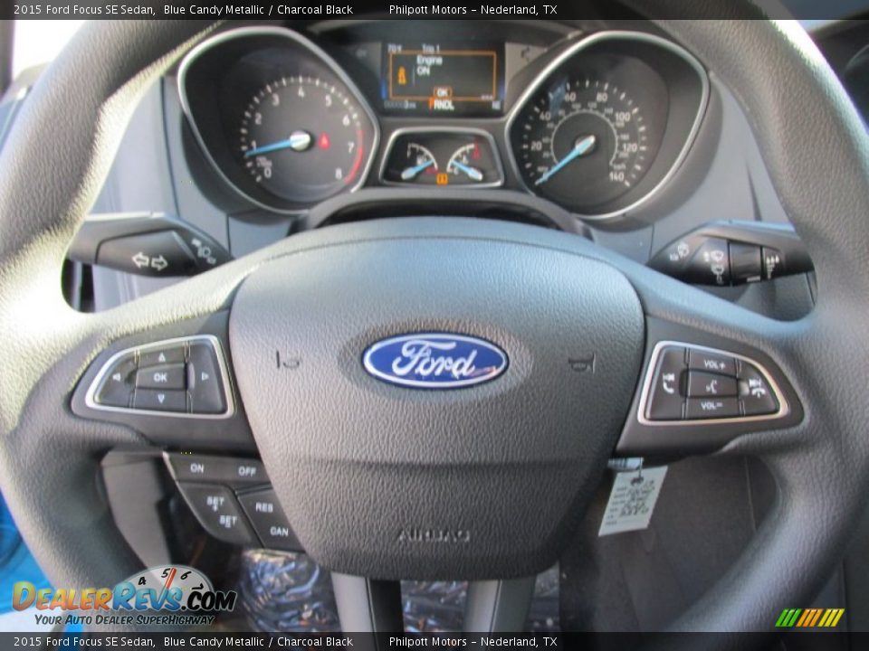 2015 Ford Focus SE Sedan Blue Candy Metallic / Charcoal Black Photo #29