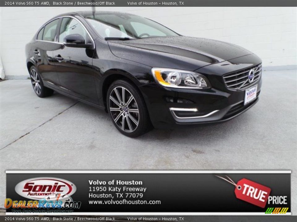 2014 Volvo S60 T5 AWD Black Stone / Beechwood/Off Black Photo #1