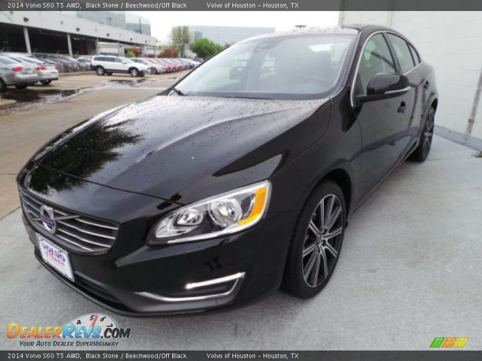 2014 Volvo S60 T5 AWD Black Stone / Beechwood/Off Black Photo #3