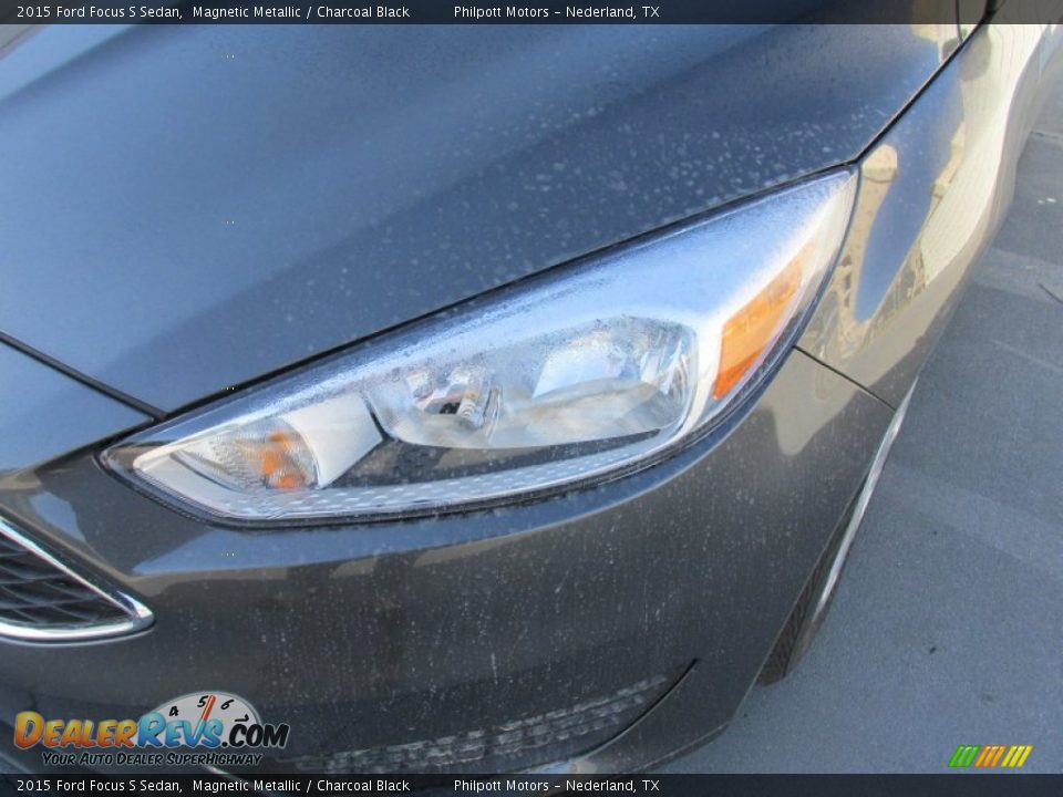 2015 Ford Focus S Sedan Magnetic Metallic / Charcoal Black Photo #9
