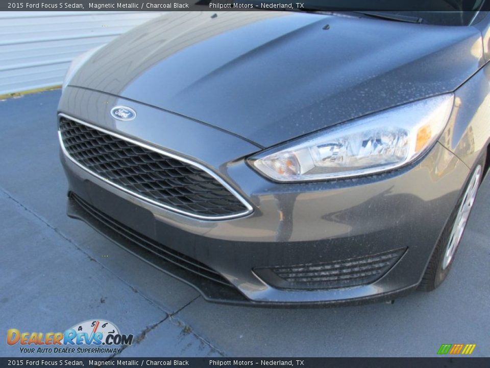 2015 Ford Focus S Sedan Magnetic Metallic / Charcoal Black Photo #10