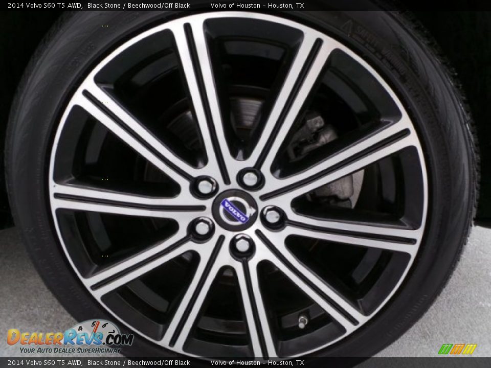 2014 Volvo S60 T5 AWD Black Stone / Beechwood/Off Black Photo #10