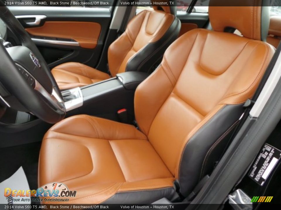 2014 Volvo S60 T5 AWD Black Stone / Beechwood/Off Black Photo #14