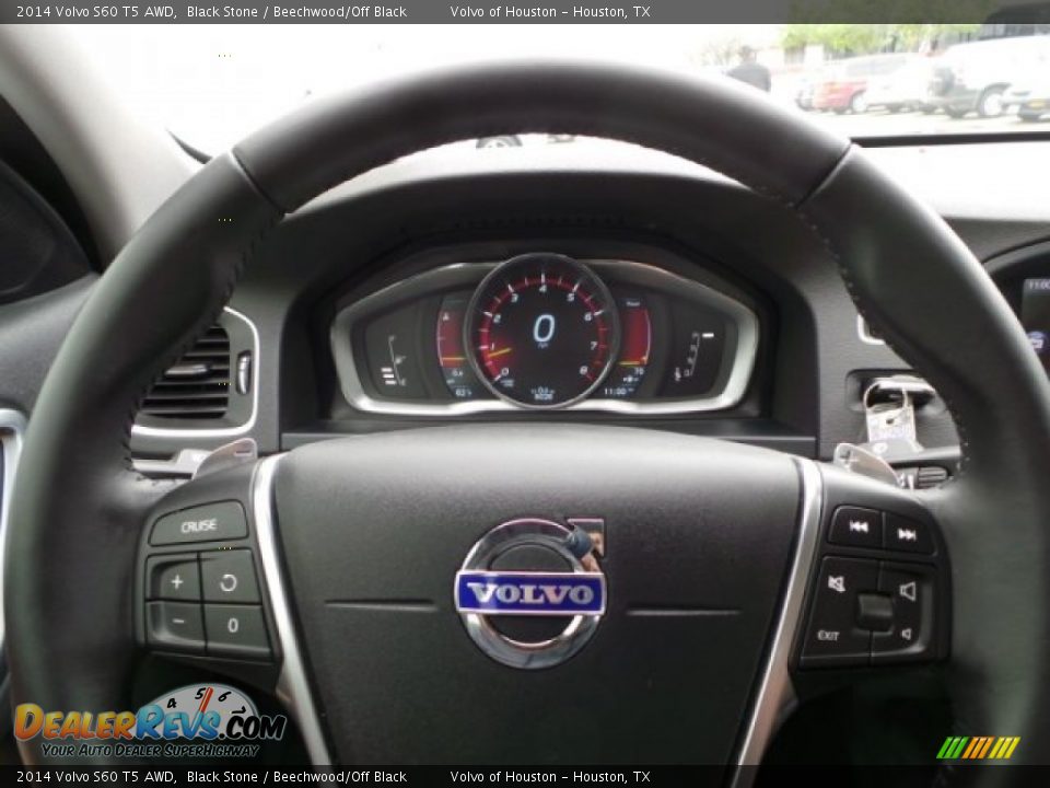 2014 Volvo S60 T5 AWD Black Stone / Beechwood/Off Black Photo #25