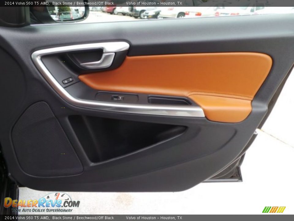 2014 Volvo S60 T5 AWD Black Stone / Beechwood/Off Black Photo #35