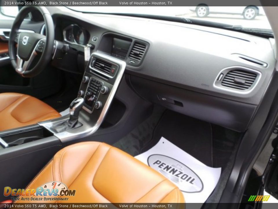 2014 Volvo S60 T5 AWD Black Stone / Beechwood/Off Black Photo #36