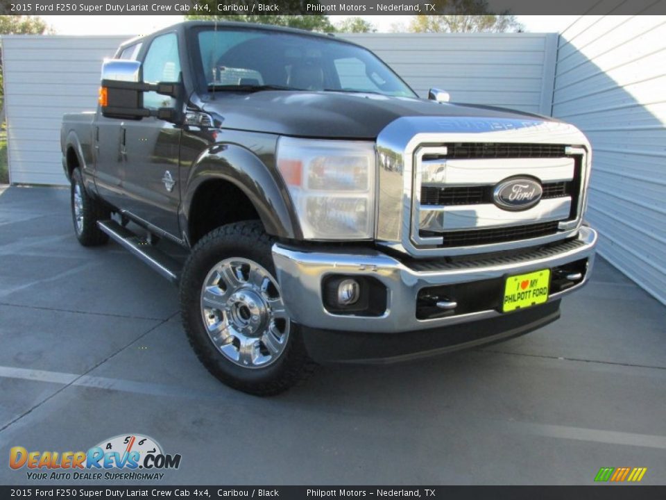 2015 Ford F250 Super Duty Lariat Crew Cab 4x4 Caribou / Black Photo #1