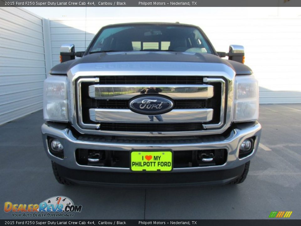 2015 Ford F250 Super Duty Lariat Crew Cab 4x4 Caribou / Black Photo #8