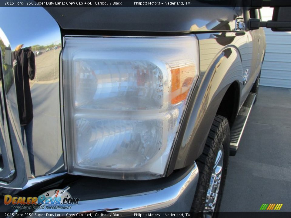 2015 Ford F250 Super Duty Lariat Crew Cab 4x4 Caribou / Black Photo #9