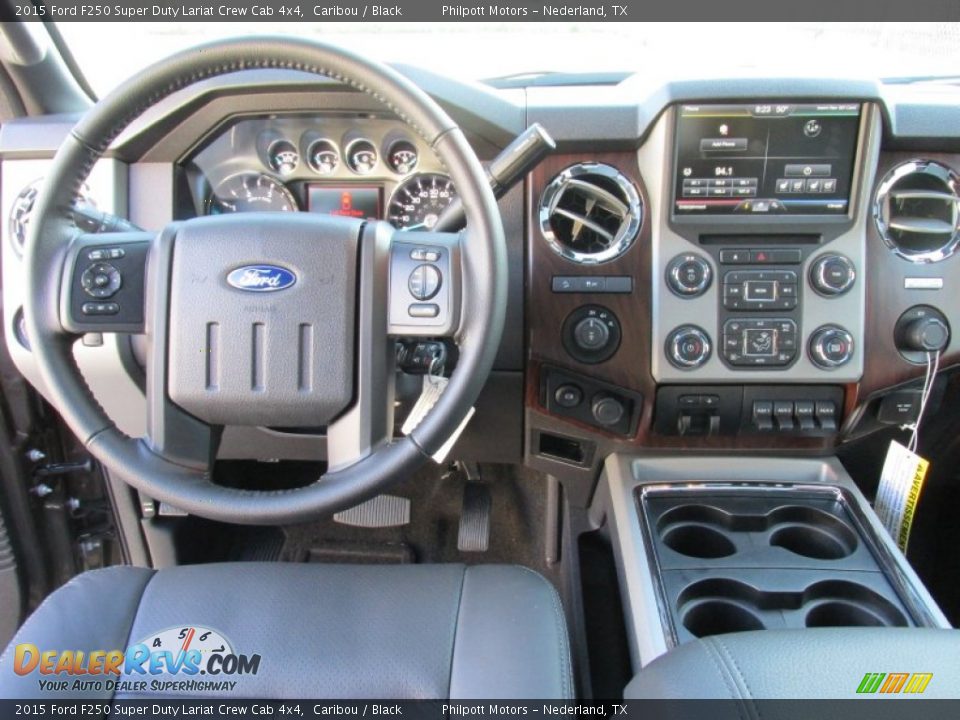 2015 Ford F250 Super Duty Lariat Crew Cab 4x4 Caribou / Black Photo #28