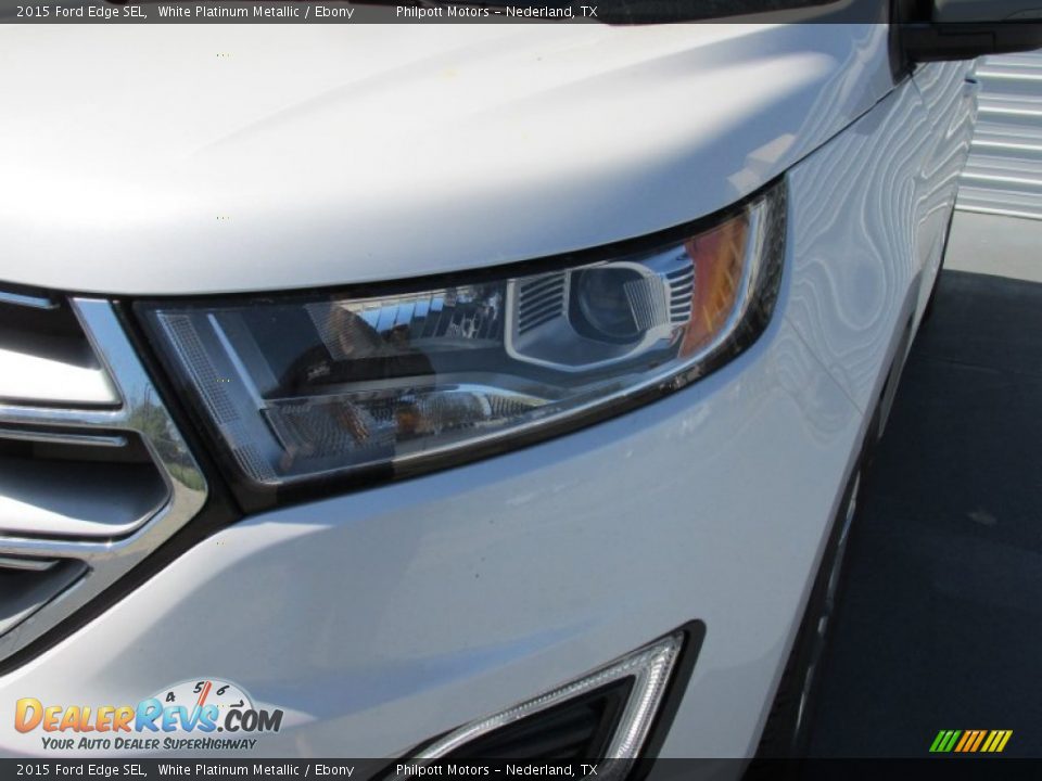 2015 Ford Edge SEL White Platinum Metallic / Ebony Photo #9