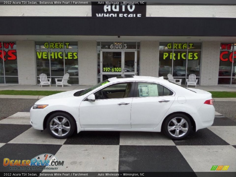 2012 Acura TSX Sedan Bellanova White Pearl / Parchment Photo #1